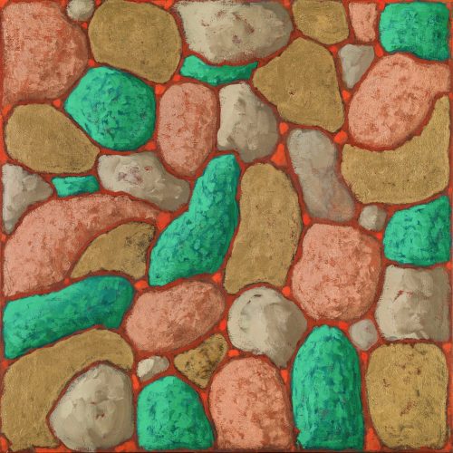 Copper, Gold and Iron Ore - oil on canvas 50 x 50 cm $2,800